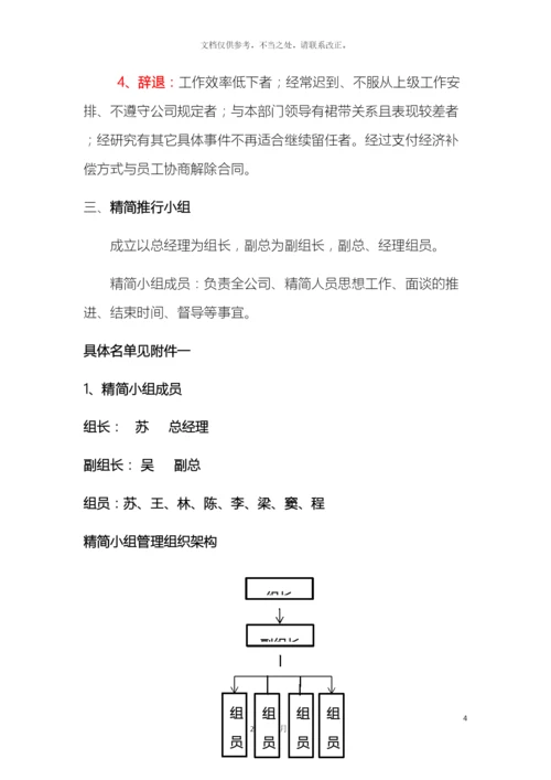 公司精简人员优化方案一.docx