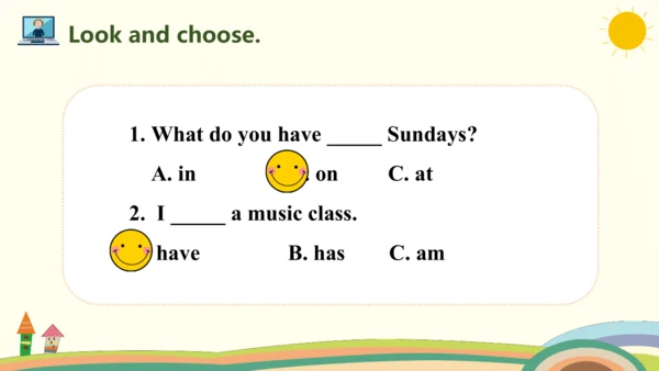 Unit 2 My week Part A Let's learn & Let's play课件（共
