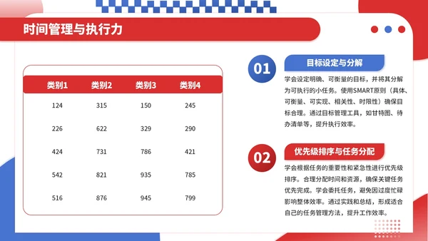 红蓝撞色插画风职场新人入职培训PPT模板