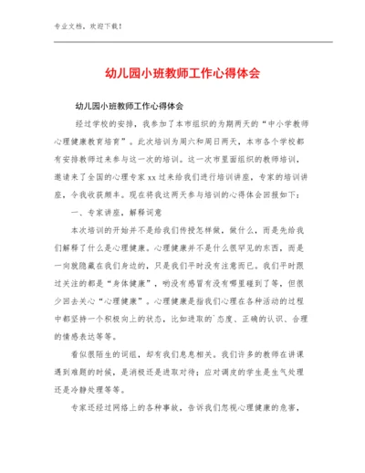 幼儿园小班教师工作心得体会优选范文24篇.docx