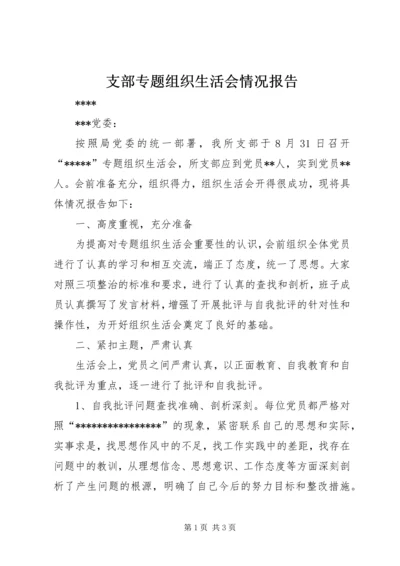 支部专题组织生活会情况报告.docx