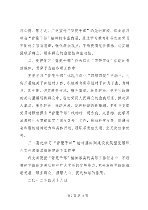 住建局学习背篼干部活动开展情况_1.docx