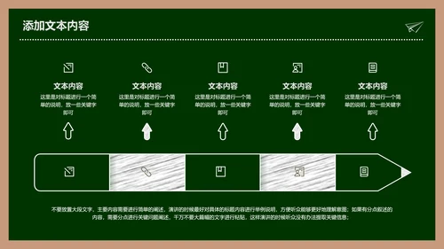 绿色简约黑板风教学课件通用PPT演示模板