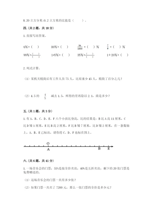 人教版六年级数学小升初试卷及答案【典优】.docx