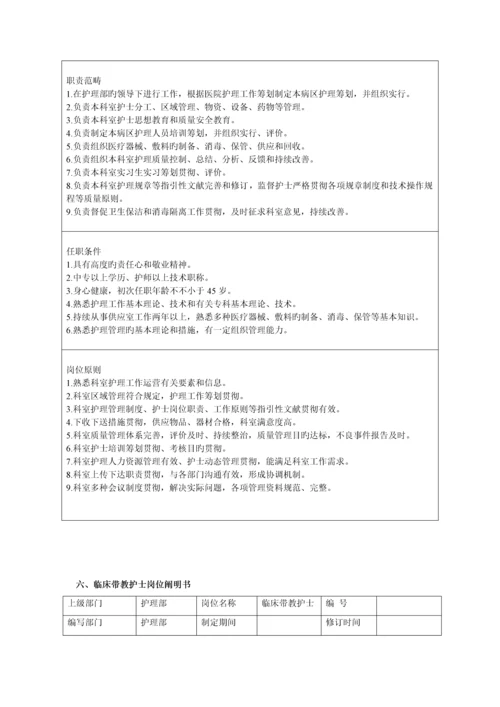 各级护理人员岗位专项说明书.docx