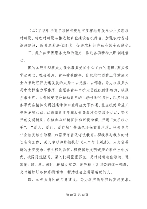 在共青团乡第八次代表大会上的报告 (6).docx