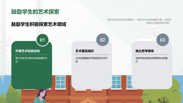 艺术欣赏实践教学PPT模板