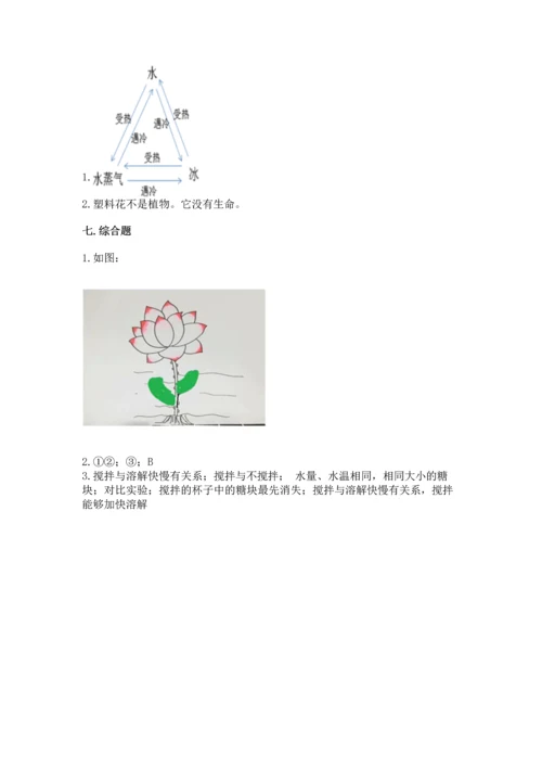 教科版科学一年级上册第一单元《植物》测试卷含完整答案（名师系列）.docx