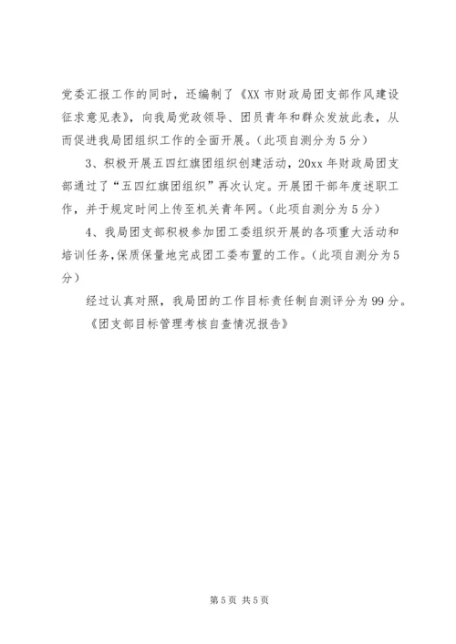 团支部目标管理考核自查情况报告 (5).docx