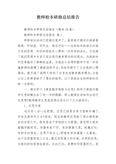 教师校本研修总结报告.docx