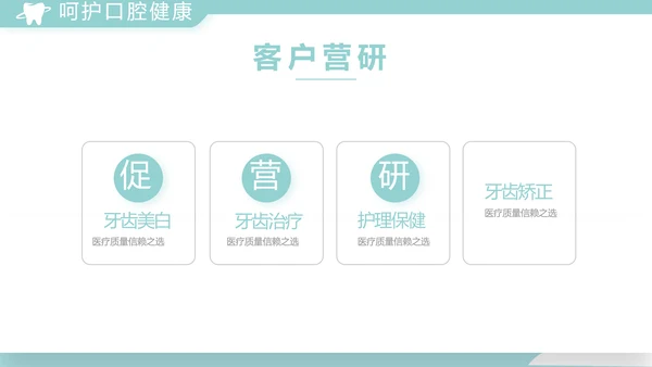 蓝色医疗牙科工作总结汇报计划PPT