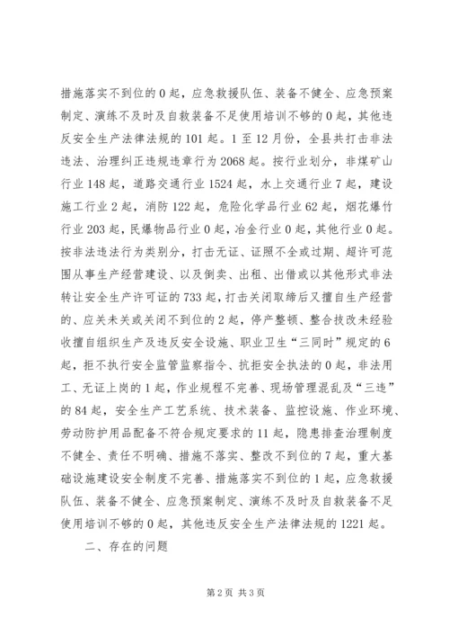 安全生产打非治违工作汇报材料 (2).docx