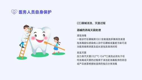 蓝紫色简约商务口腔科院感预防控制PPT模板院感知识培训