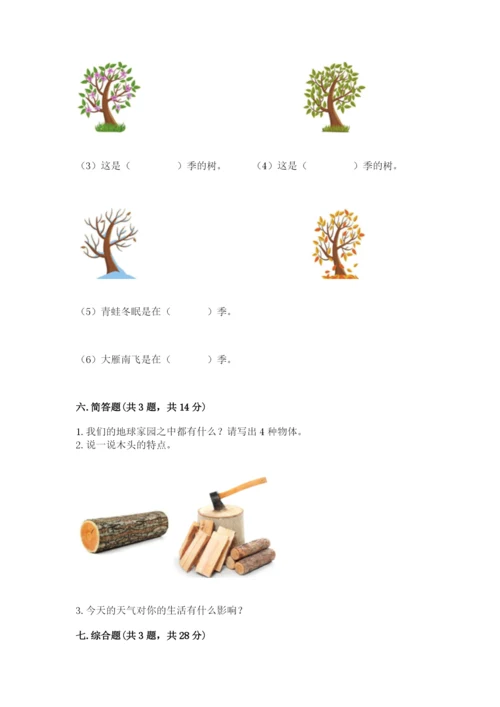 教科版小学二年级上册科学期末测试卷含答案【考试直接用】.docx