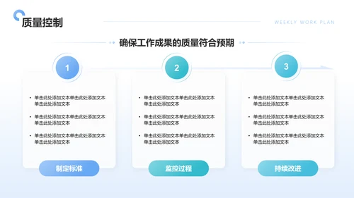 蓝色商务风周工作计划PPT模板