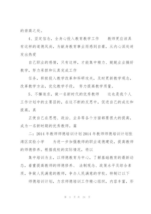 教师师德培训计划.docx