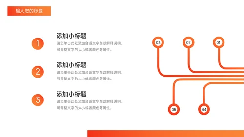 橙色极简渐变杂志风公司部门培训PPT模板