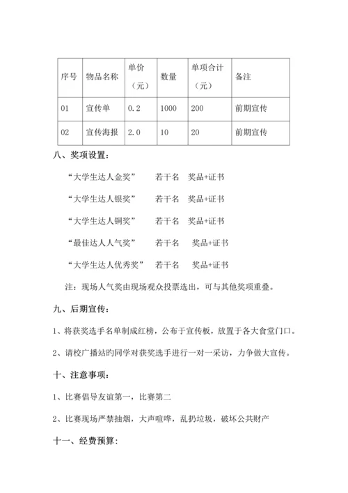校园达人秀策划书.docx