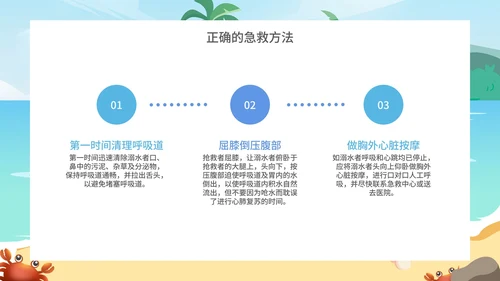 小清新卡通风防溺水安全教育PPT模板