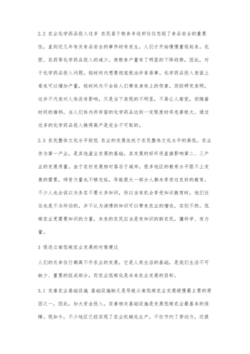 云南省低碳农业发展现状及对策.docx