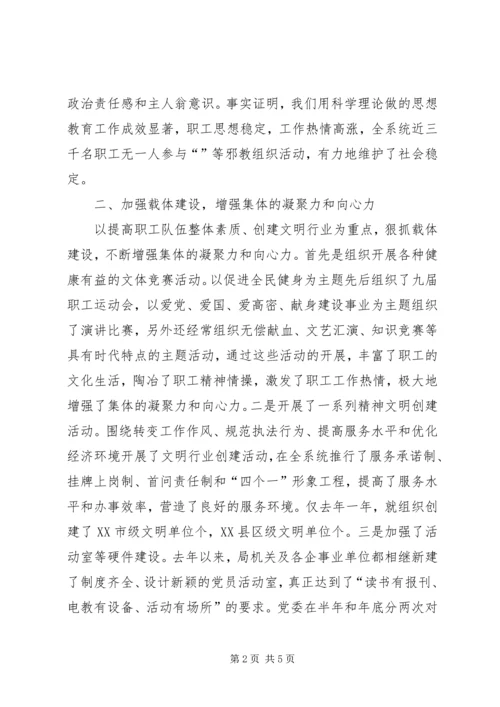 建设局思想宣传工作汇报.docx