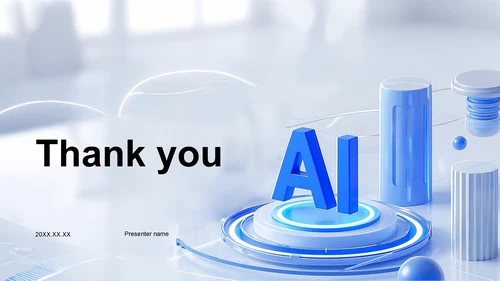 蓝色科技风AI技术竞争分析PPT主题