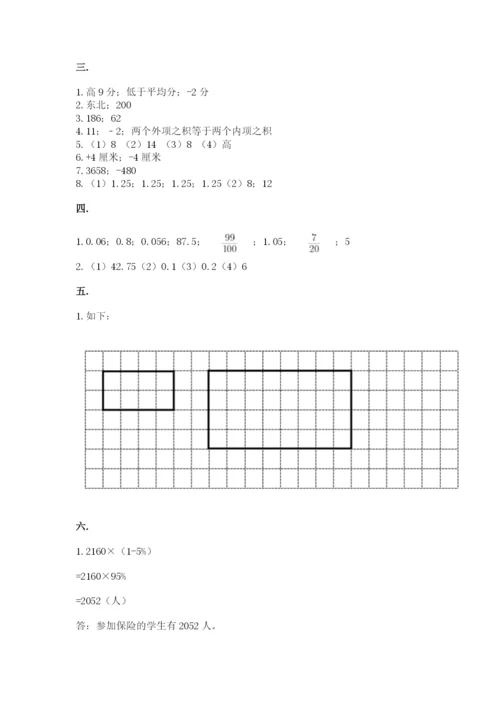 小升初数学综合模拟试卷及完整答案【名校卷】.docx