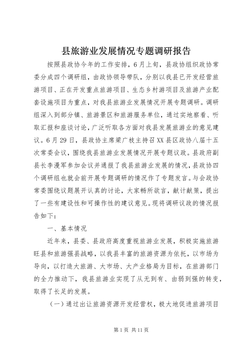 县旅游业发展情况专题调研报告 (2).docx