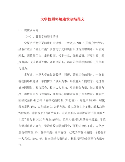 精编之大学校园环境建设总结范文.docx