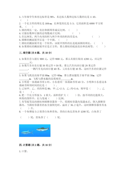 北师大版小学六年级下册数学期末综合素养测试卷附答案ab卷.docx