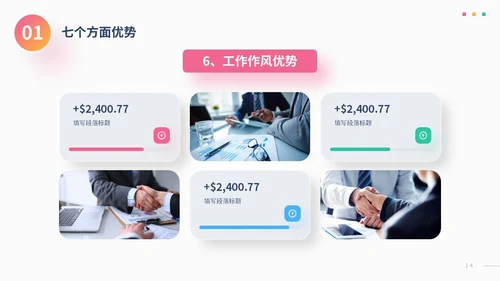 彩色渐变形状毛玻璃风岗位竞聘个人简历PPT