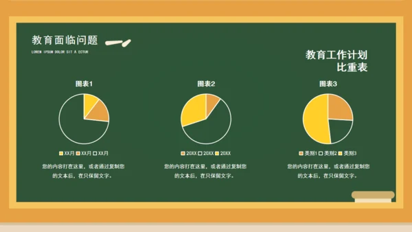 卡通黑板学校教师课件通用PPT模板