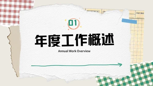 撕纸创意年终工作总结通用PPT模板