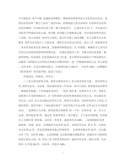 精编之政府的办公室工作总结范文.docx