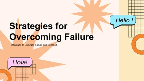 橙色插画风英语演讲 Why Failure Is the Key to SuccessPPT模板