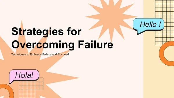 橙色插画风英语演讲 Why Failure Is the Key to SuccessPPT模板