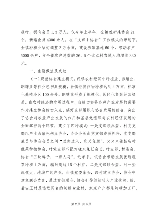 乡镇支部协会工作情况汇报[五篇模版].docx