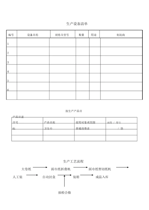 安徽省消毒产品生产企业卫生许可申请表样本DOC