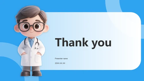 蓝色卡通风医师节致敬平凡英雄PPT主题
