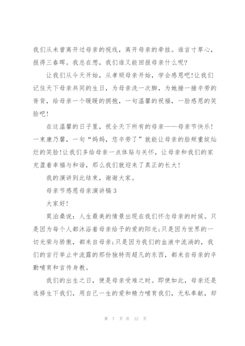 母亲节感恩母亲主题演讲稿5篇.docx