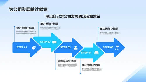 蓝色3D风个人转正答辩PPT模板