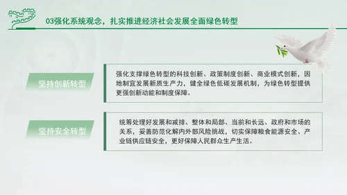 加快经济社会发展全面绿色转型专题党课PPT