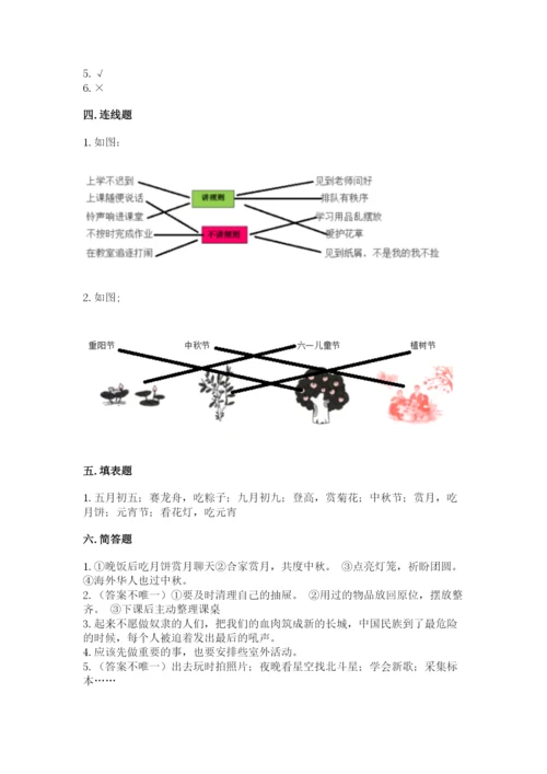 最新部编版二年级上册道德与法治期中测试卷重点班.docx