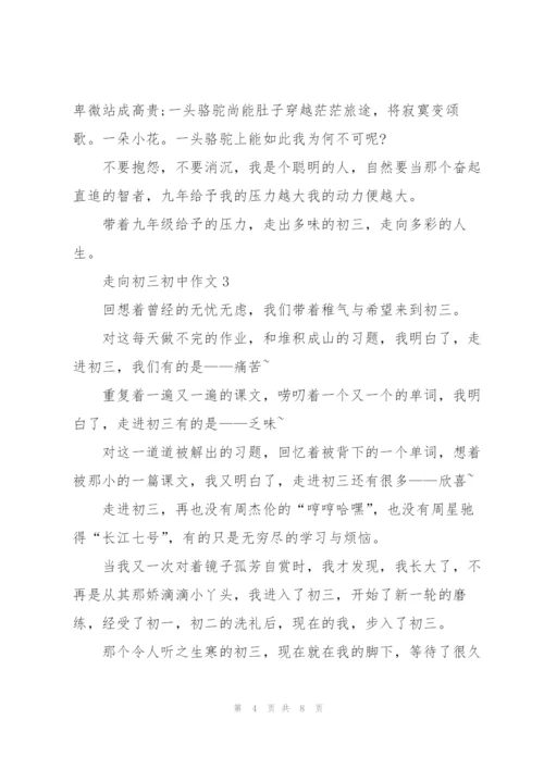 走向初三初中作文5篇.docx