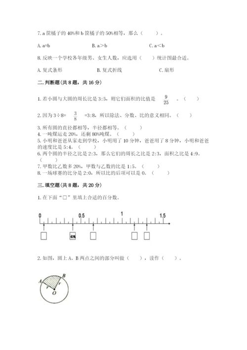 小学数学六年级上册期末卷及完整答案（易错题）.docx