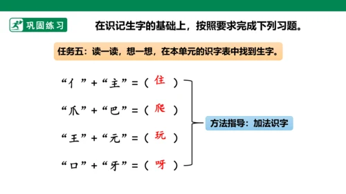 部编1A 第8单元 第2课 会认的字 课件