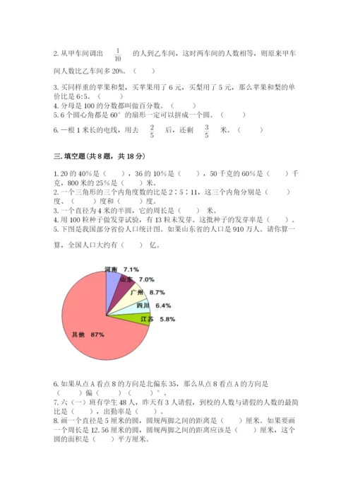 小学数学六年级上册期末卷及完整答案【典优】.docx