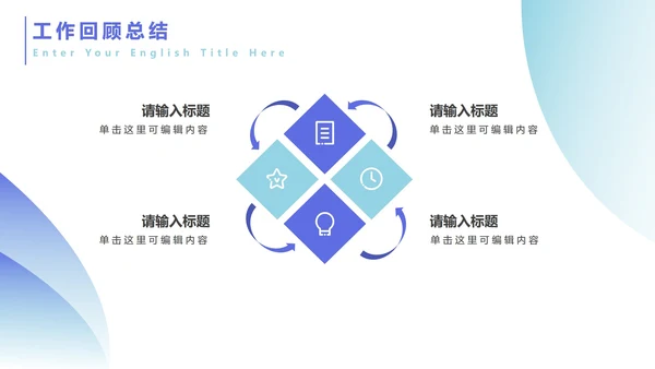 蓝紫流体商务简约PPT模板