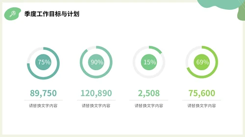 绿色小清新绿植部门经理竞聘自我介绍PPT