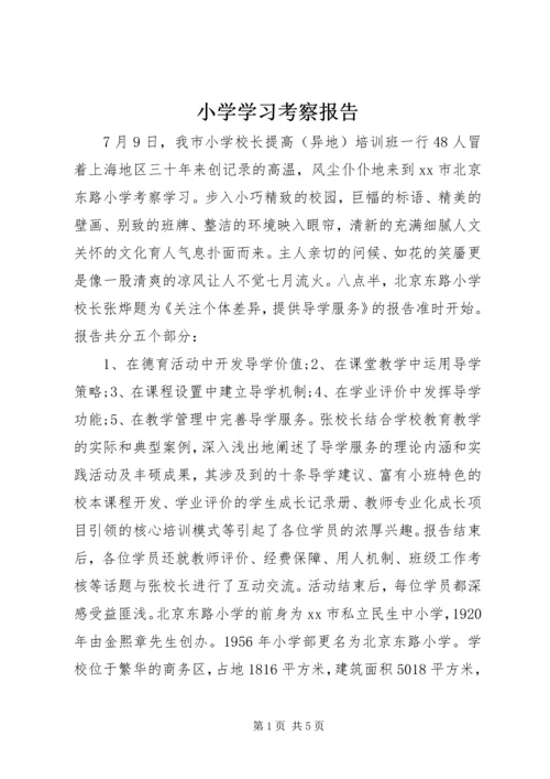 小学学习考察报告 (2).docx